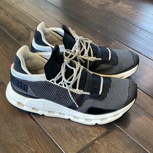 Woman on running. Cloud novas